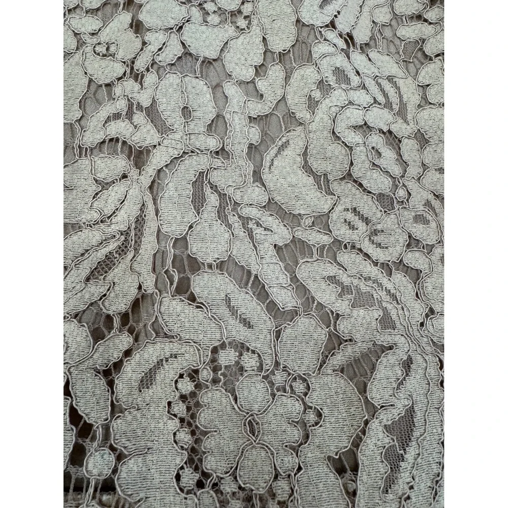 J.Crew‎ Taupe Floral Lace Sleeveless Peplum Top Size 6